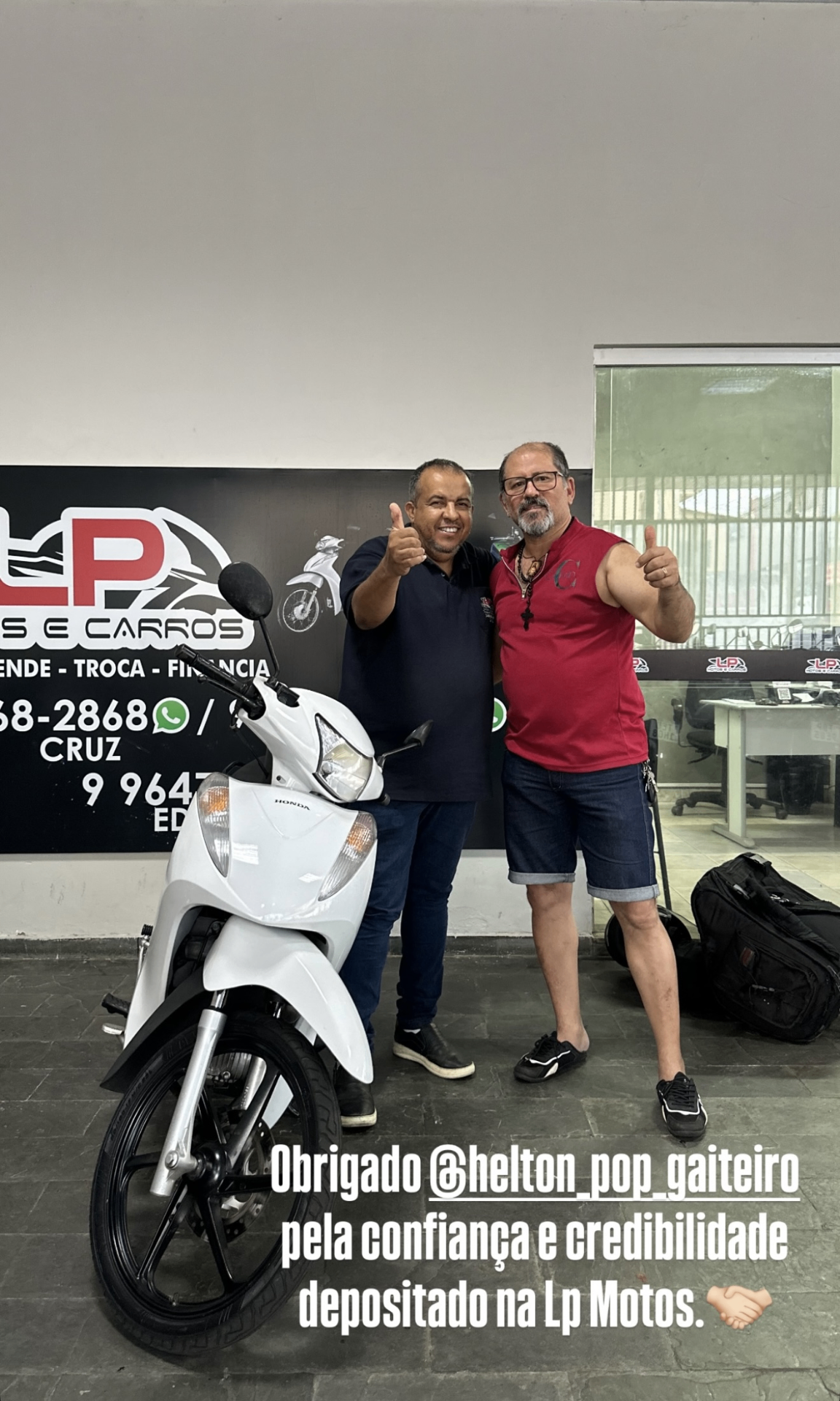 Cliente LP Motos - Honda Biz